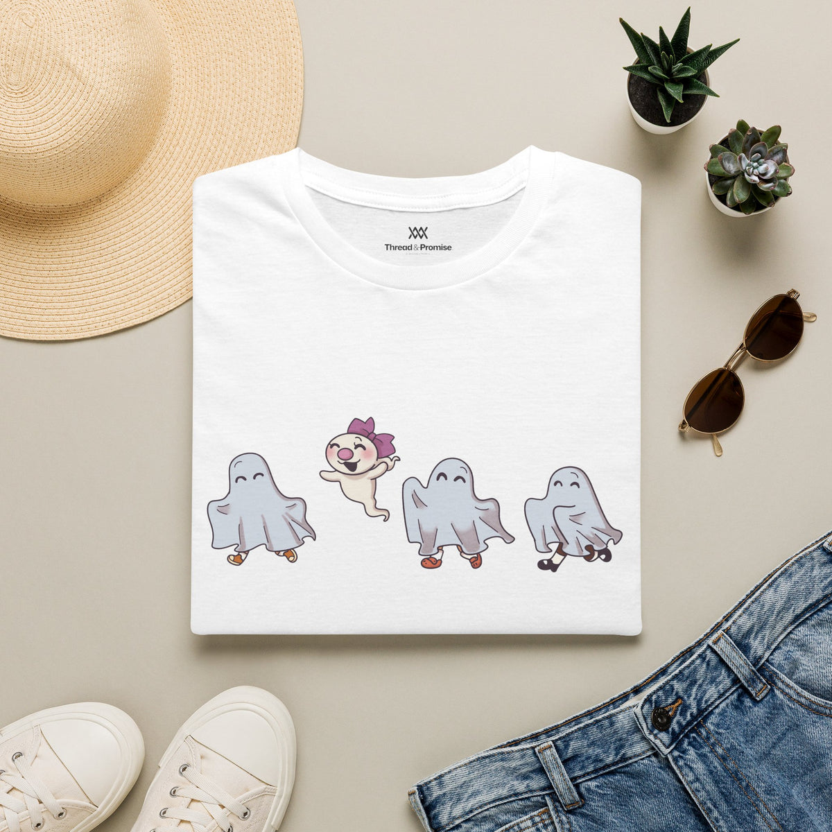 The Lonely Ghost Group Character T-Shirt